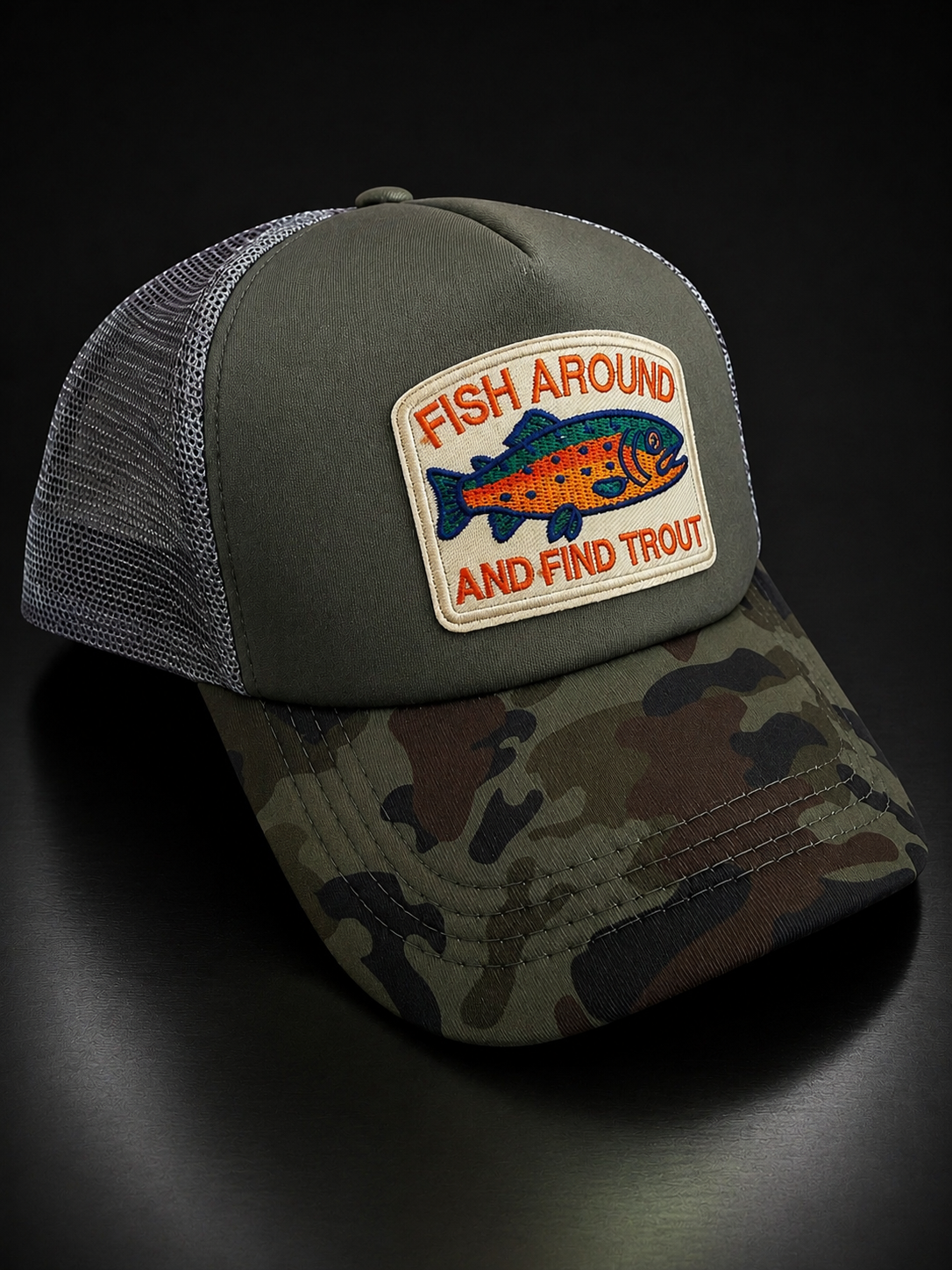 Fish Around & Find Trout Trucker Hat
